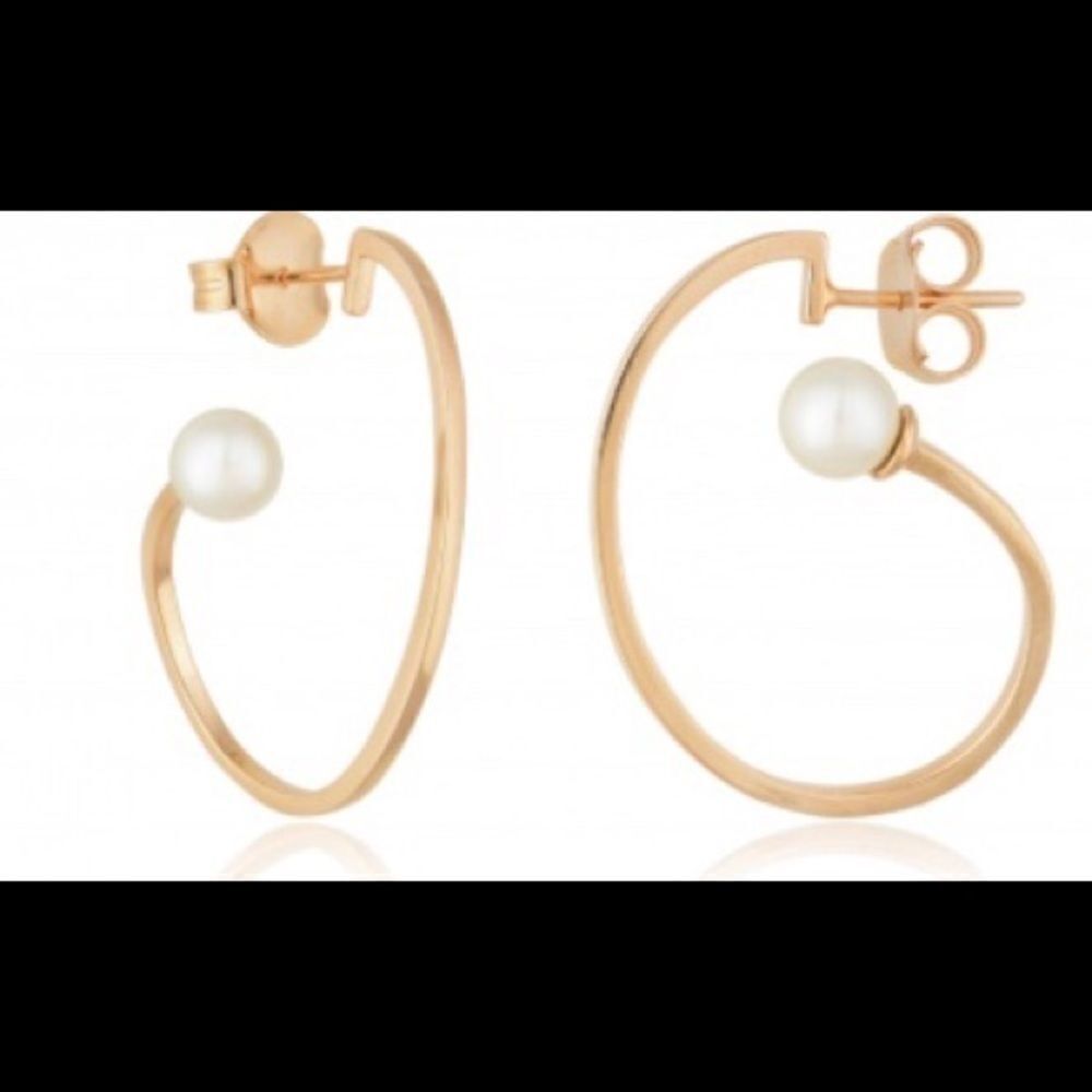 Swarovski authentic pearl rose gold plated earring